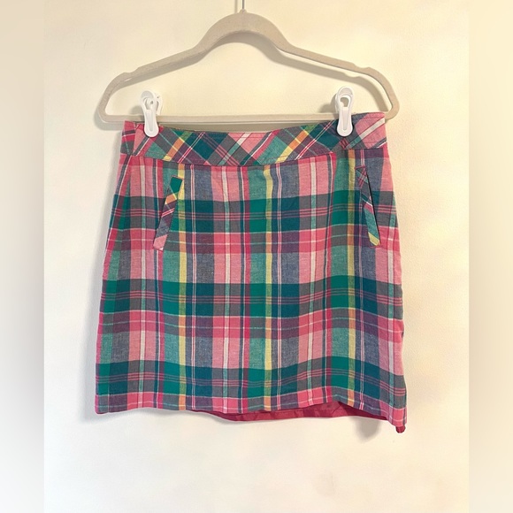 Talbots Women’s Pastel Plaid Skirt - Picture 1 of 3